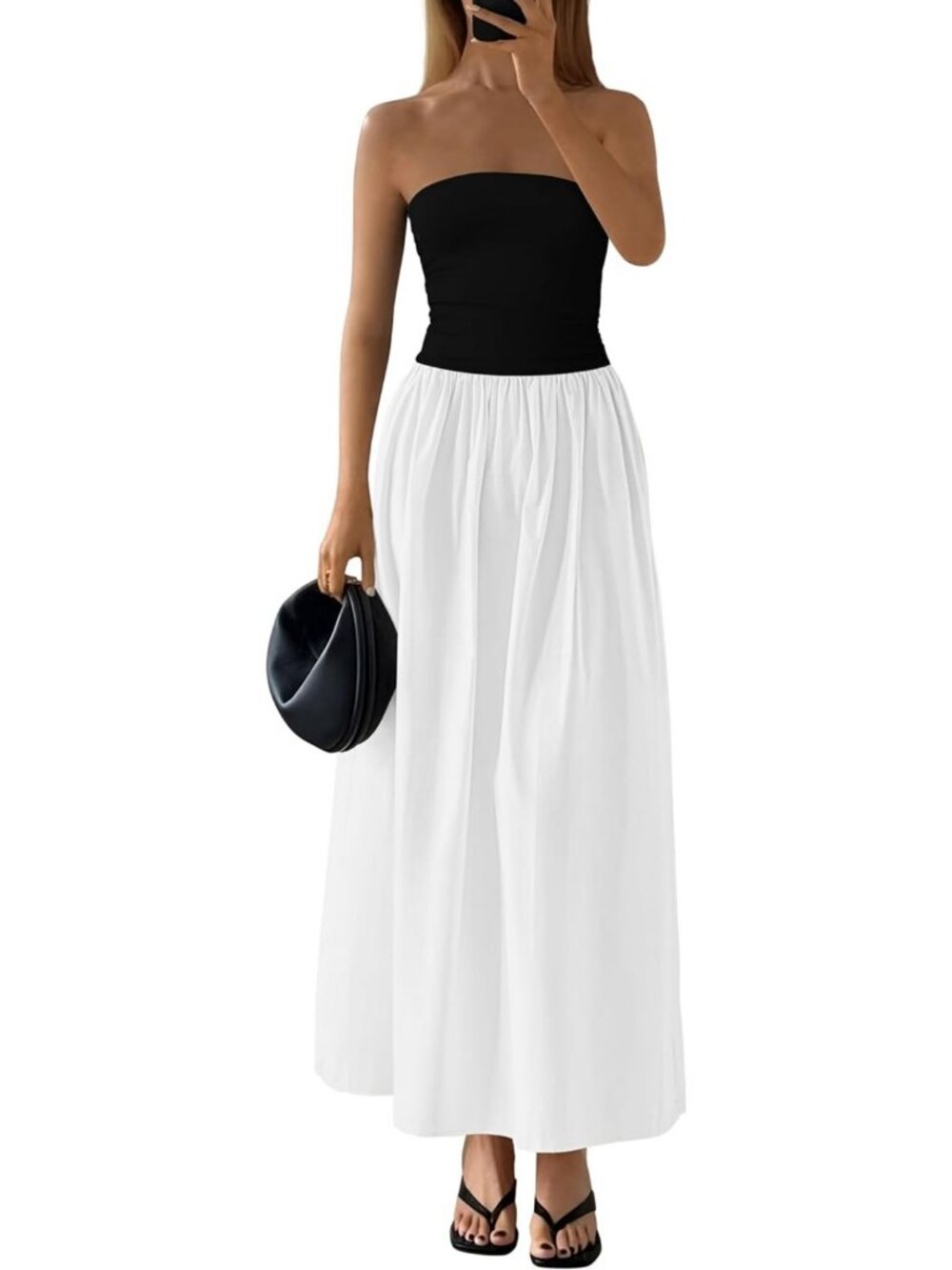 Elegant Summer Strapless Maxi Dress | Tube Top, Flowy, Boho Chic Style